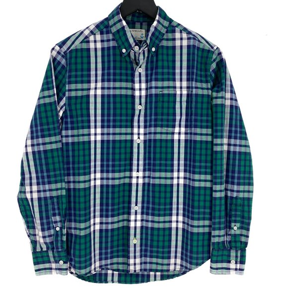 J.CREW RE-IMAGINED Indigo Plaid Tartan Long Sleeve Shirt - Picture 2 of 15